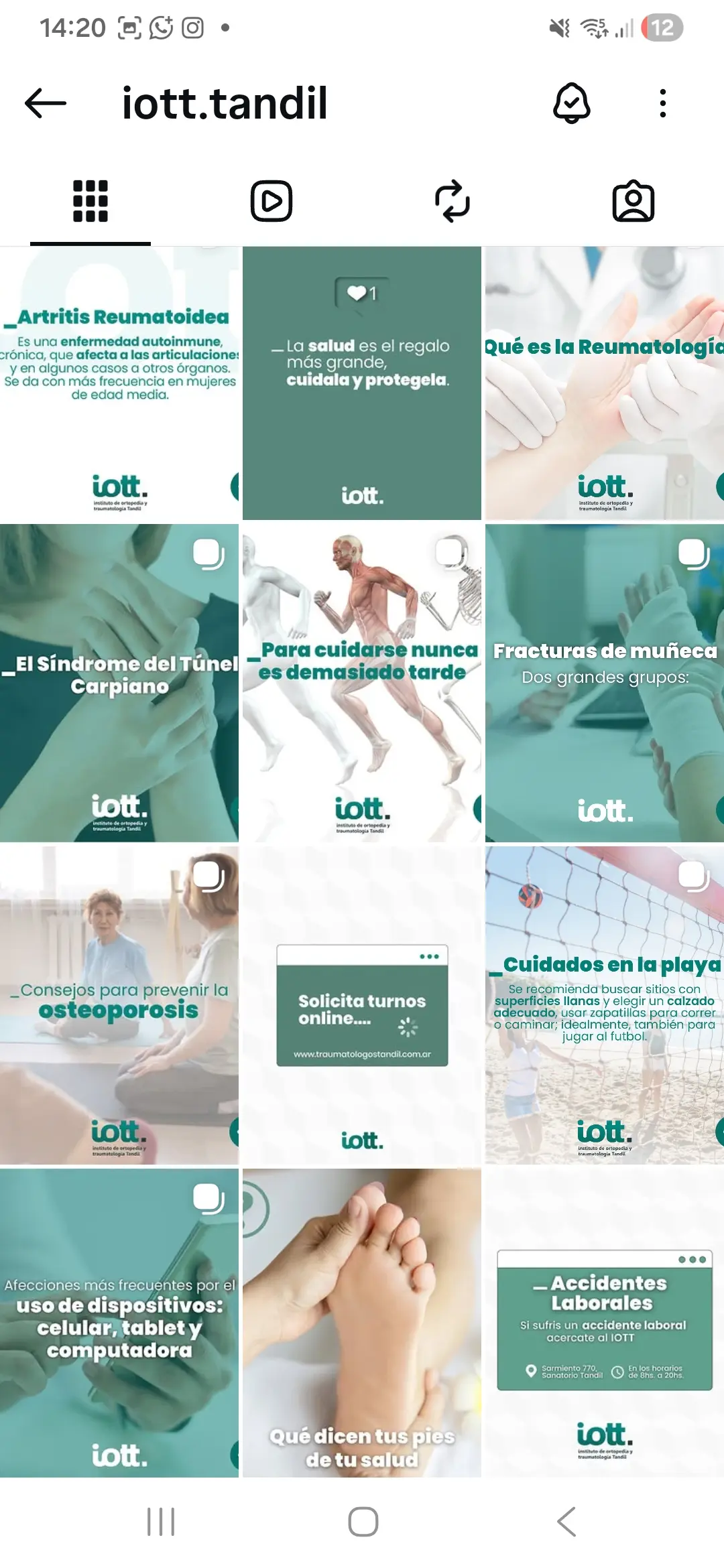Feed de Instagram gestionado por Clickcore